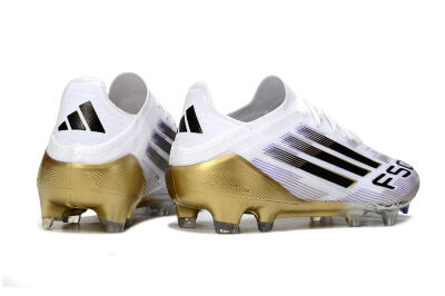 Adidas F50 Elite FG Football Boots - White/Black/Purple/Gold
