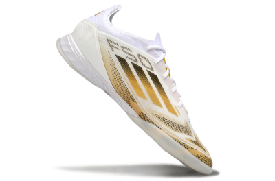 Adidas F50 Pro IC Football Shoes - White/Black/Gold
