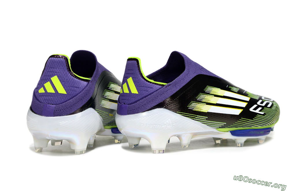 Adidas F50+ Elite Lightstrike Pro Laceless FG Football Boots - Purple/White/Yellow 6