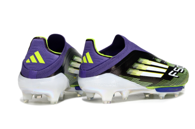 Adidas F50+ Elite Lightstrike Pro Laceless FG Football Boots - Purple/White/Yellow