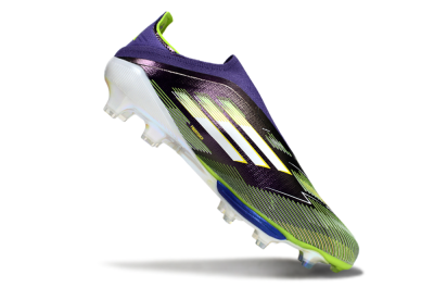 Adidas F50+ Elite Lightstrike Pro Laceless FG Football Boots - Purple/White/Yellow