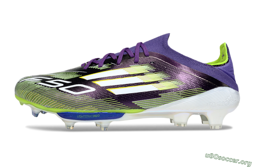 Adidas F50+ Elite Lightstrike Pro FG Football Boots - Purple/White/Yellow 3