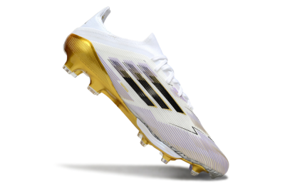 Adidas F50+ Elite Lightstrike Pro FG Football Boots - White/Black/Gold