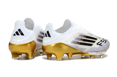 Adidas F50+ Elite Lightstrike Pro FG Football Boots - White/Black/Gold