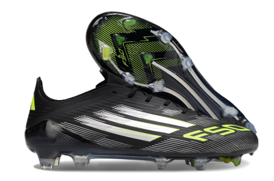Adidas F50 Elite FG Football Boots - Black/Silver/Yellow
