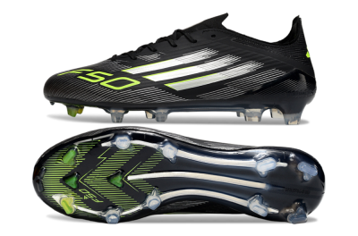 Adidas F50 Elite FG Football Boots - Black/Silver/Yellow