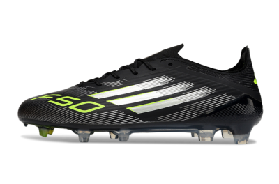 Adidas F50 Elite FG Football Boots - Black/Silver/Yellow