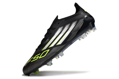 Adidas F50 Elite FG Football Boots - Black/Silver/Yellow