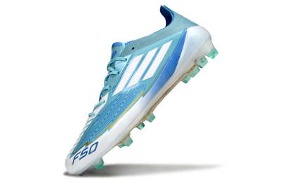 Messi x Adidas F50 Elite FG Football Boots - Jade/White/Blue