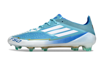 Messi x Adidas F50 Elite FG Football Boots - Jade/White/Blue
