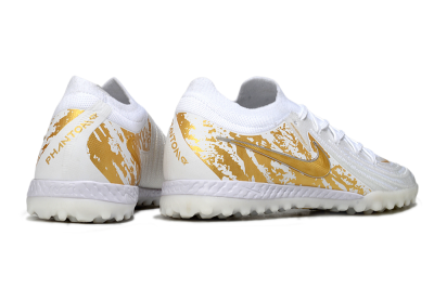 Nike Phantom GX 2 Elite TF Football Shoes - White/Gold