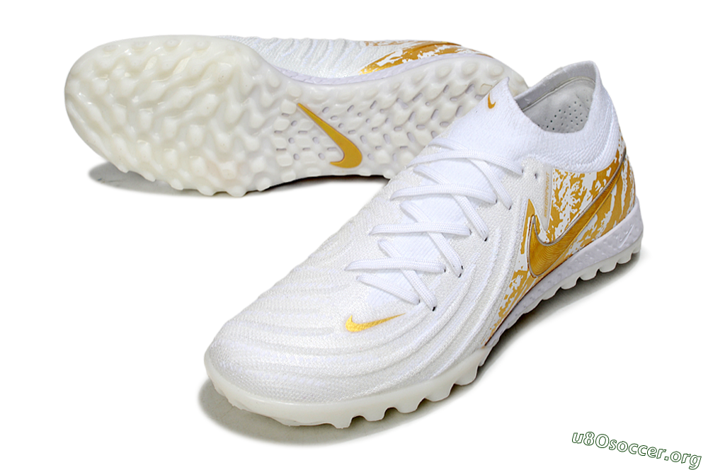 Nike Phantom GX 2 Elite TF Football Shoes - White/Gold 0