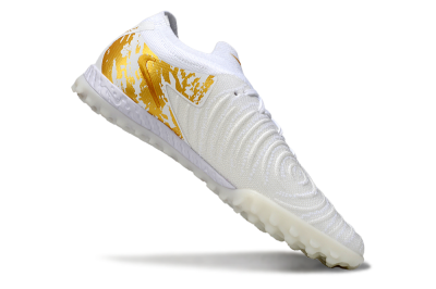 Nike Phantom GX 2 Elite TF Football Shoes - White/Gold