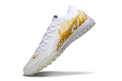Nike Phantom GX 2 Elite TF Football Shoes - White/Gold