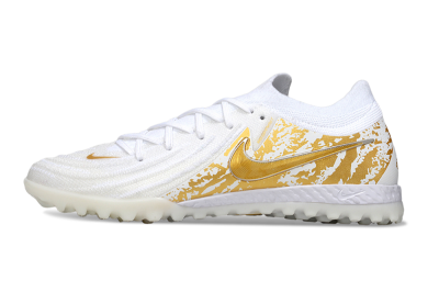 Nike Phantom GX 2 Elite TF Football Shoes - White/Gold