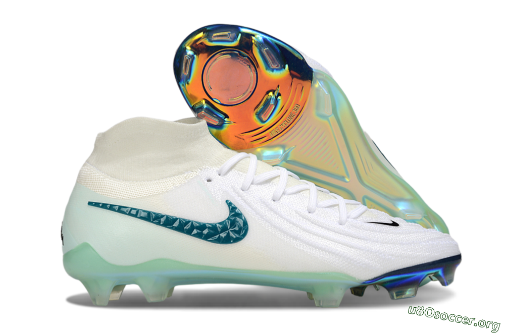Nike Phantom Luna Elite NU FG Football Boots - White/Black/Jade 2