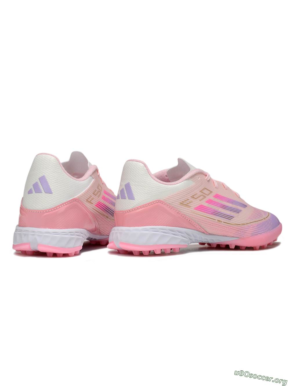 Adidas F50 Pro TF Football Shoes - Pink/Purple/Gold 6