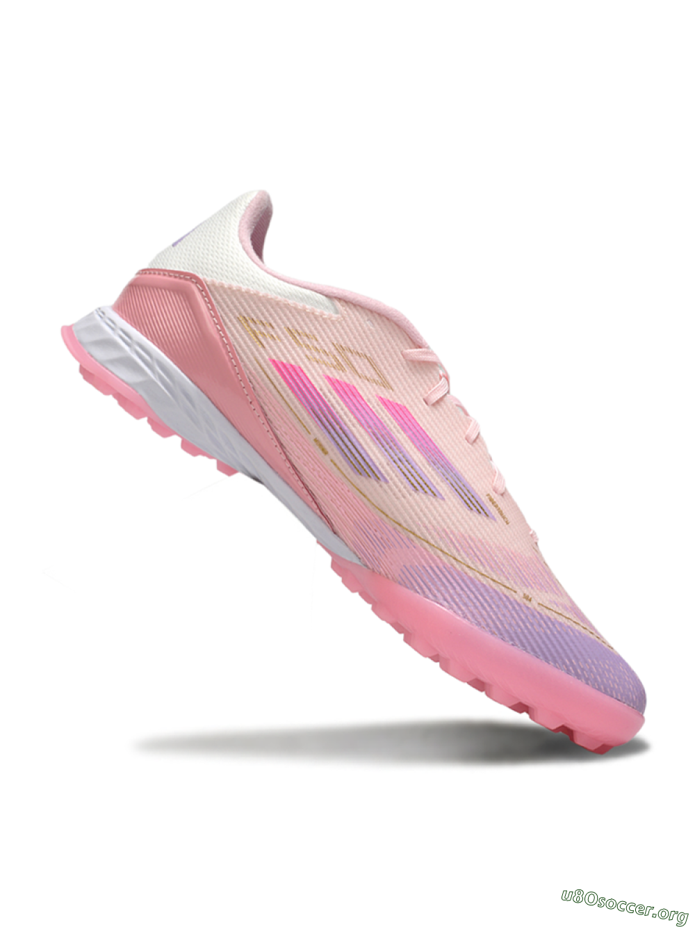 Adidas F50 Pro TF Football Shoes - Pink/Purple/Gold 4