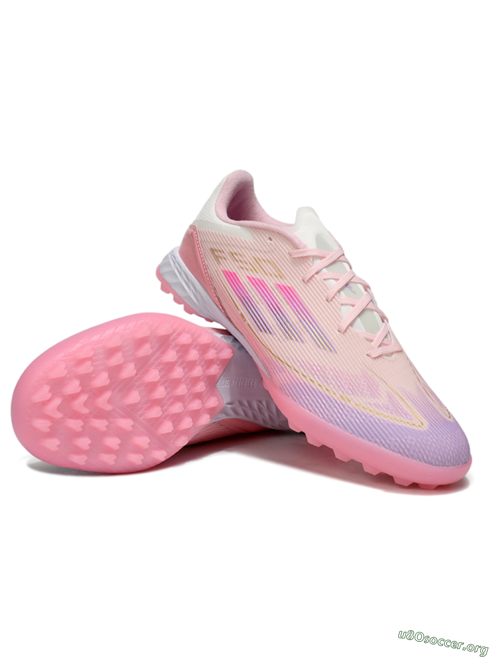 Adidas F50 Pro TF Football Shoes - Pink/Purple/Gold 0