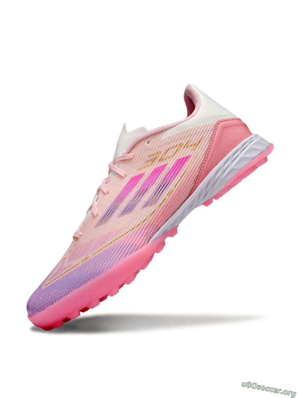 Adidas F50 Pro TF Football Shoes - Pink/Purple/Gold 5