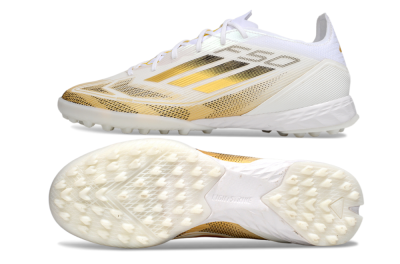 Adidas F50 Elite Kings League TF Football Shoes - White/Yellow/Black