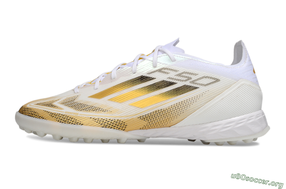 Adidas F50 Elite Kings League TF Football Shoes - White/Yellow/Black 3