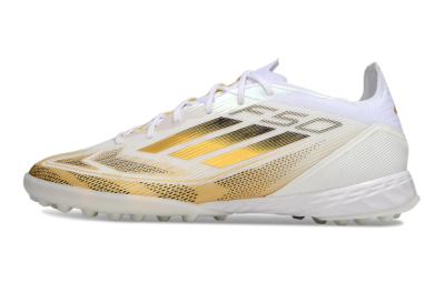 Adidas F50 Elite Kings League TF Football Shoes - White/Yellow/Black