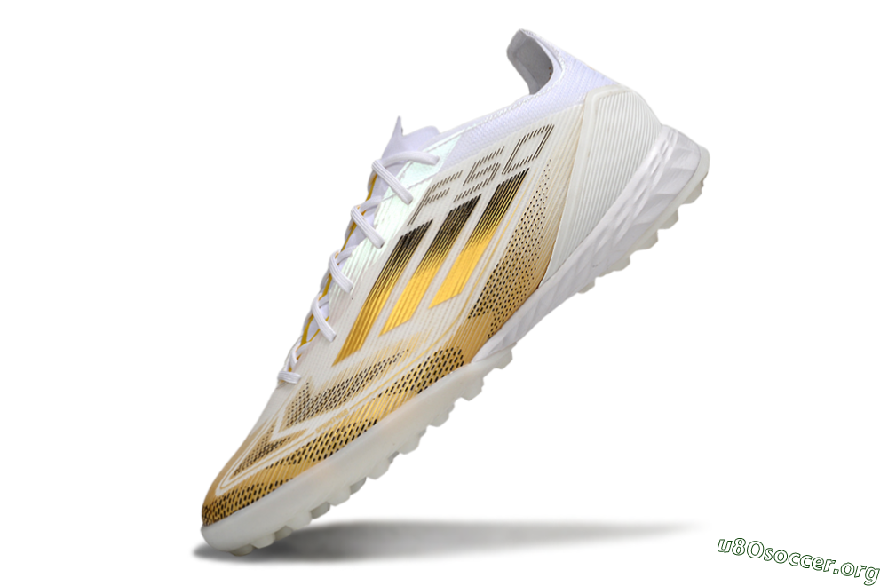 Adidas F50 Elite Kings League TF Football Shoes - White/Yellow/Black 5