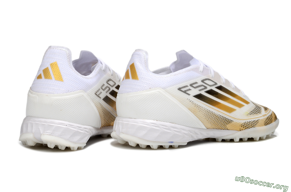 Adidas F50 Elite Kings League TF Football Shoes - White/Yellow/Black 6