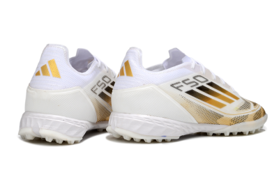 Adidas F50 Elite Kings League TF Football Shoes - White/Yellow/Black