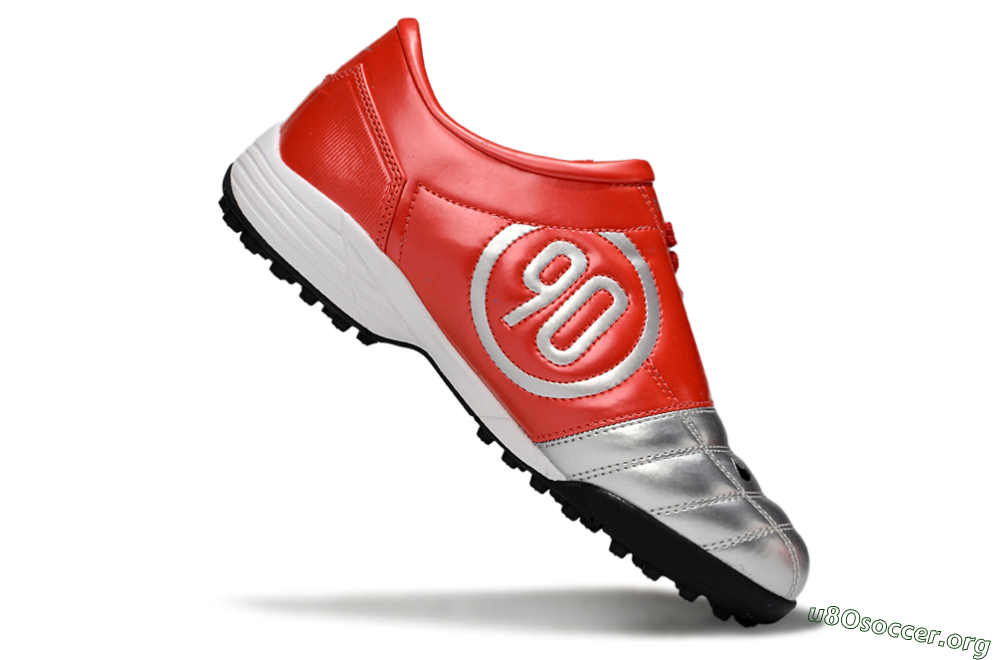 Nike Total 90 II TF Football Shoes - Silver/Black/Red 4