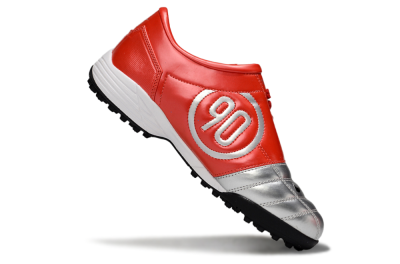 Nike Total 90 II TF Football Shoes - Silver/Black/Red