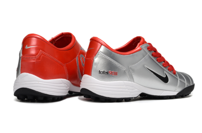 Nike Total 90 II TF Football Shoes - Silver/Black/Red