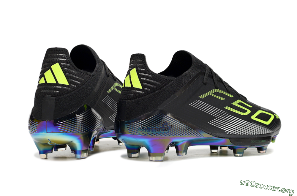 Adidas F50+ Elite Lightstrike Pro FG Football Boots - Black/Yellow/Silver 6