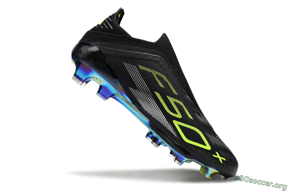 Adidas F50+ Elite Lightstrike Pro Laceless FG Football Boots - Black/Yellow/Silver 4