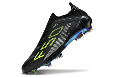 Adidas F50+ Elite Lightstrike Pro Laceless FG Football Boots - Black/Yellow/Silver