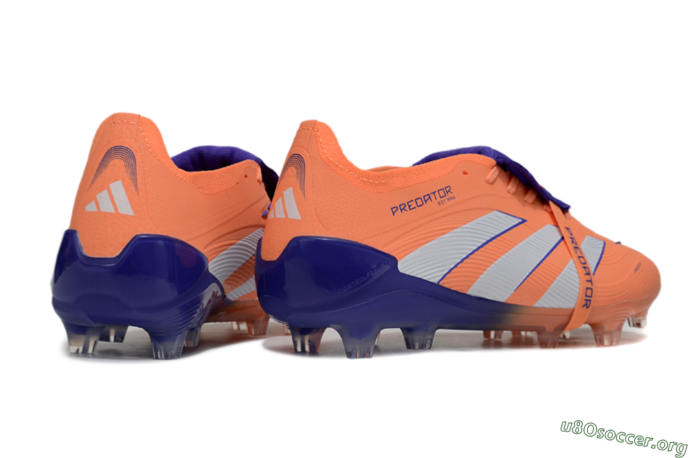 Adidas Predator Elite Foldover Tongue FG Football Boots - Orange/White/Blue 6