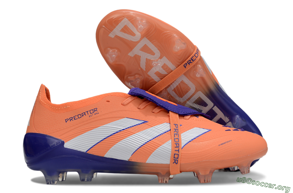 Adidas Predator Elite Foldover Tongue FG Football Boots - Orange/White/Blue 2