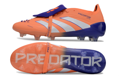 Adidas Predator Elite Foldover Tongue FG Football Boots - Orange/White/Blue