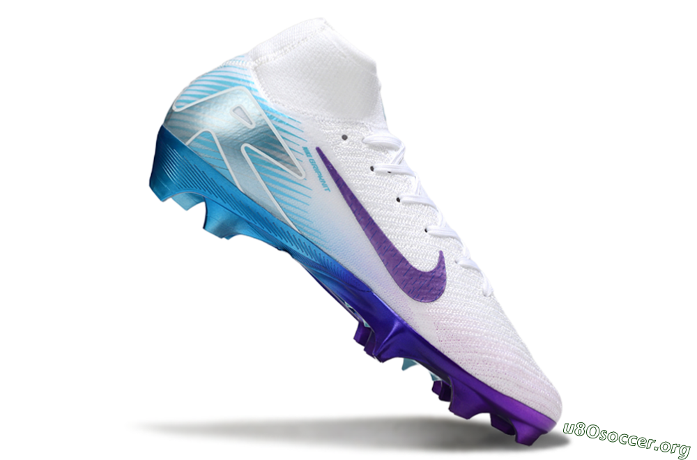 Nike Air Zoom Mercurial Superfly 10 Elite FG Football Boots - White/Purple/Jade 4