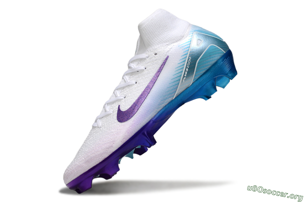 Nike Air Zoom Mercurial Superfly 10 Elite FG Football Boots - White/Purple/Jade 5