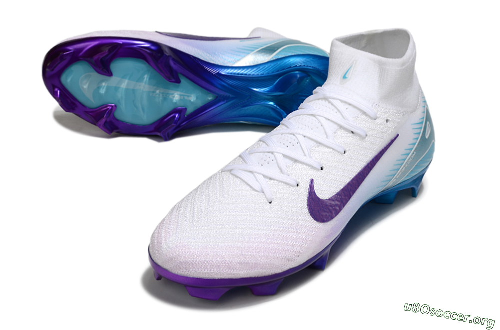 Nike Air Zoom Mercurial Superfly 10 Elite FG Football Boots - White/Purple/Jade 0