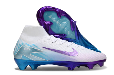 Nike Air Zoom Mercurial Superfly 10 Elite FG Football Boots - White/Purple/Jade
