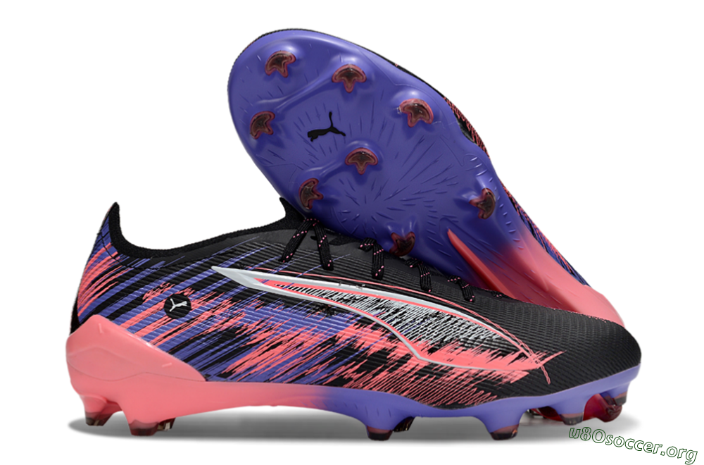 Puma Ultra 5 Ultimate FG Football Boots - Black/Pink/Purple 2