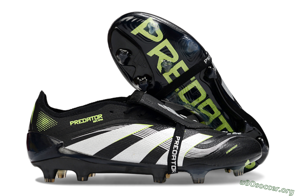 Adidas Predator 25 Elite Foldover Tongue FG Football Boots - Black/White/Yellow 2
