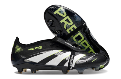 Adidas Predator 25 Elite Foldover Tongue FG Football Boots - Black/White/Yellow