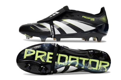 Adidas Predator 25 Elite Foldover Tongue FG Football Boots - Black/White/Yellow