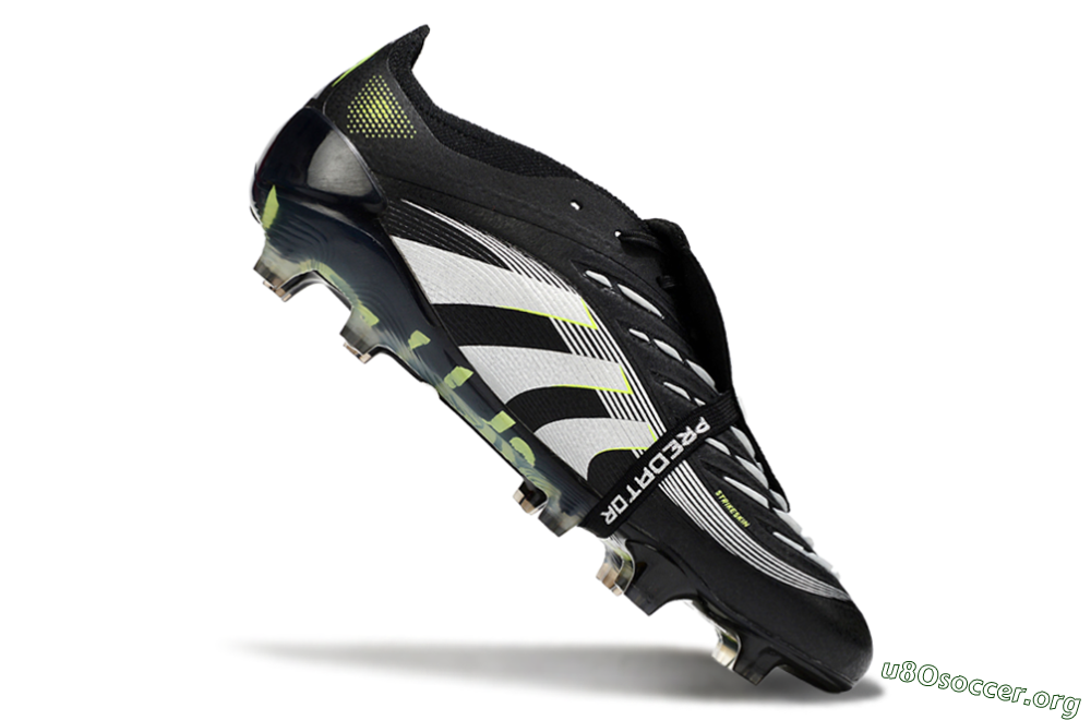 Adidas Predator 25 Elite Foldover Tongue FG Football Boots - Black/White/Yellow 4