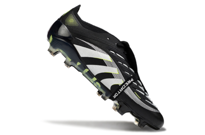 Adidas Predator 25 Elite Foldover Tongue FG Football Boots - Black/White/Yellow