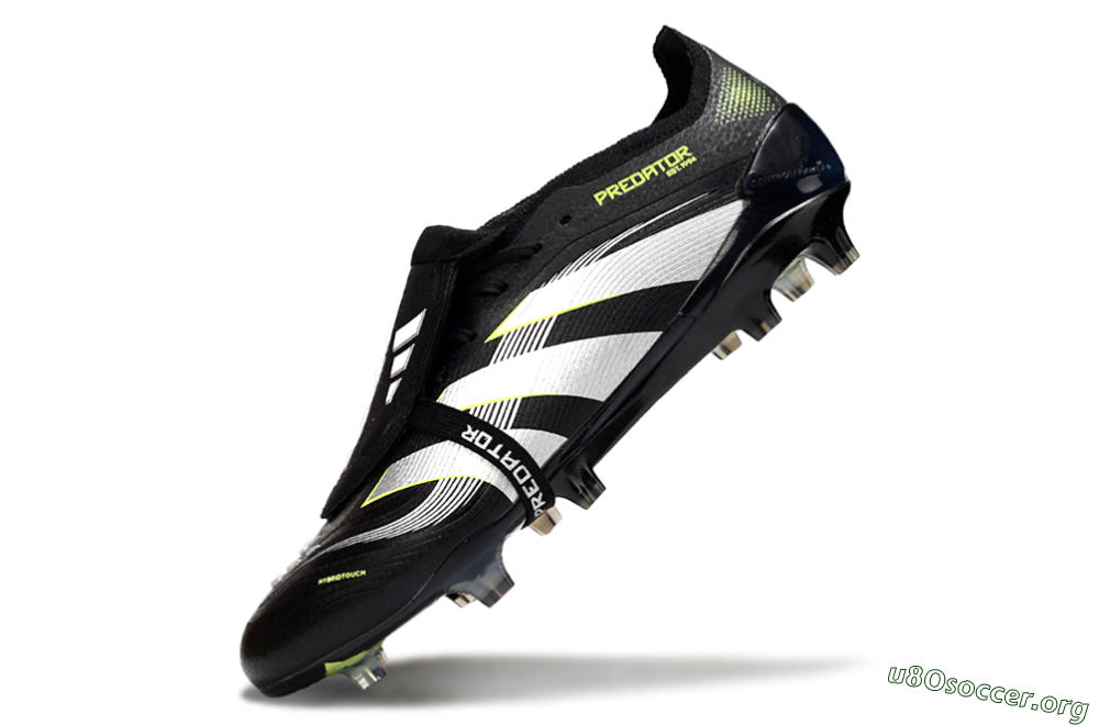 Adidas Predator 25 Elite Foldover Tongue FG Football Boots - Black/White/Yellow 5
